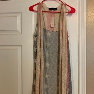 Francesca’s flag cardigan